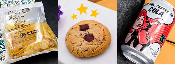 Chips, cookie et cola bio
