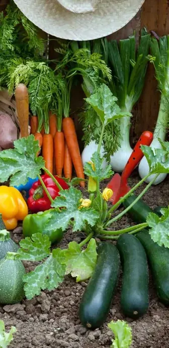 Carottes, courgettes, poivrons et fenouils fraîchement récoltés