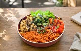 Salade poulet et légumes du soleil – livraison repas Lyon Le Moulin